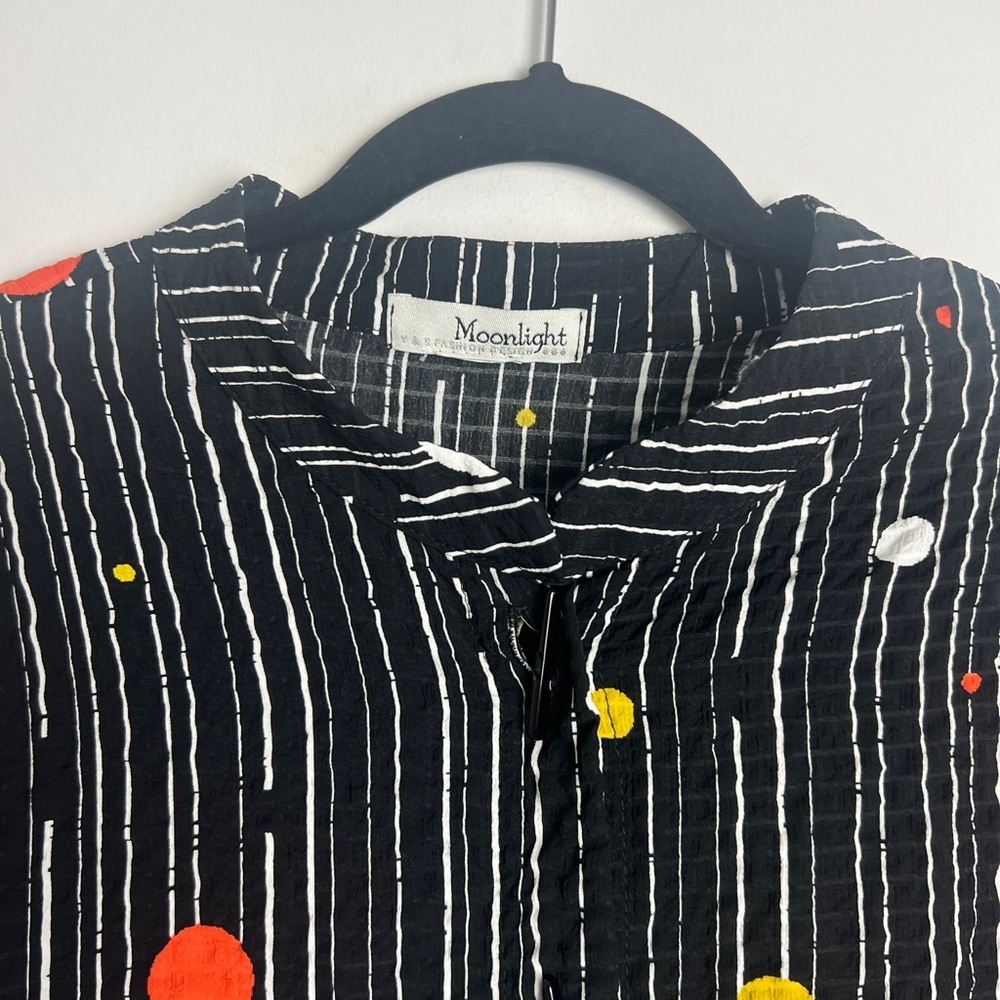 Moonlight Polka Dot Stripe Toggle Button Front Ro… - image 3